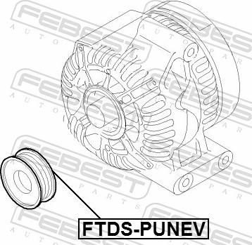 Febest FTDS-PUNEV - Ремінний шків, генератор autozip.com.ua
