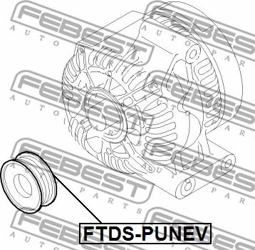 Febest FTDS-PUNEV - Ремінний шків, генератор autozip.com.ua