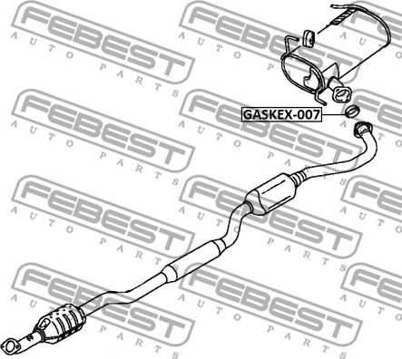 Febest GASKEX-007 - Кільце ущільнювача, труба вихлопного газу autozip.com.ua