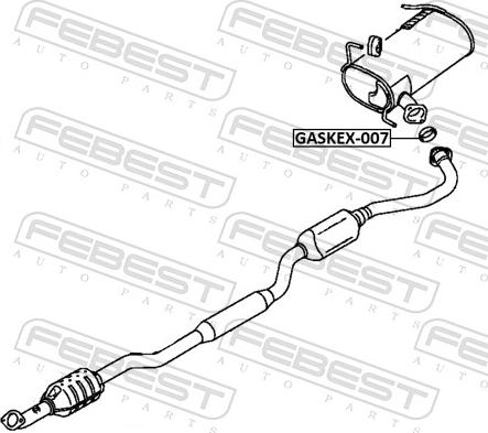 Febest GASKEX-007 - Кільце ущільнювача, труба вихлопного газу autozip.com.ua