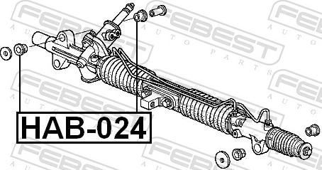 Febest HAB-024 - Підвіска, кермове управління autozip.com.ua