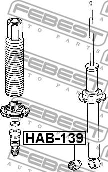 Febest HAB-139 - Сайлентблок заднього амортизатора autozip.com.ua