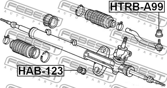 Febest HTRB-A99 - Ремкомплект, наконечник поперечної рульової тяги autozip.com.ua