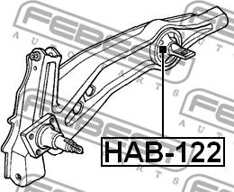 Febest HAB-122 - Сайлентблок, важеля підвіски колеса autozip.com.ua