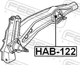 Febest HAB-122 - Сайлентблок, важіль підвіски колеса autozip.com.ua