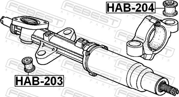 Febest HAB-203 - Підвіска, кермове управління autozip.com.ua