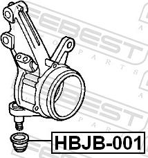 Febest HBJB-001 - Ремонтний комплект, що несуть / напрямні шарніри autozip.com.ua