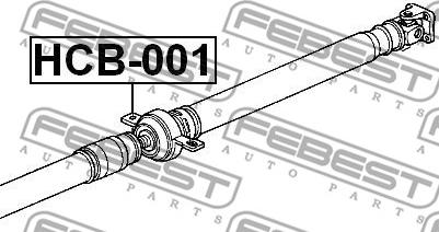 Febest HCB-001 - Подшипник подвесной карданного вала HONDA CR-V FEBEST autozip.com.ua