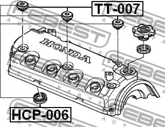 Febest HCP-006 - Кільце ущільнювача, шахта свічки autozip.com.ua