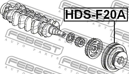 Febest HDS-F20A - Ремінний шків, колінчастий вал autozip.com.ua