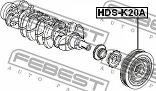 Febest HDS-K20A - Ремінний шків, колінчастий вал autozip.com.ua