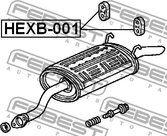 Febest HEXB-001 - Монтажний комплект, система випуску autozip.com.ua