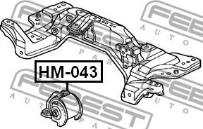 Febest HM-043 - Подушка, підвіска двигуна autozip.com.ua