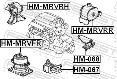 Febest HM-067 - Підвіска, автоматична коробка передач autozip.com.ua