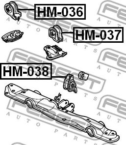 Febest HM-038 - Подушка, підвіска двигуна autozip.com.ua