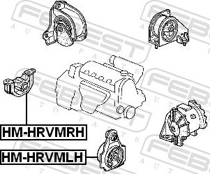 Febest HM-HRVMRH - Подушка, підвіска двигуна autozip.com.ua