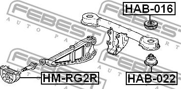 Febest HM-RG2R - Опора, диференціал autozip.com.ua
