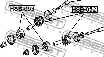 Febest HSB-053 - Сайлентблок, важеля підвіски колеса autozip.com.ua