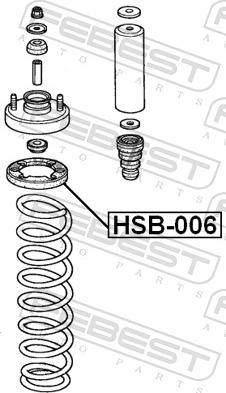 Febest HSB-006 - Опора стійки амортизатора, подушка autozip.com.ua