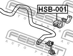 Febest HSB-001 - Втулка, стабілізатор autozip.com.ua