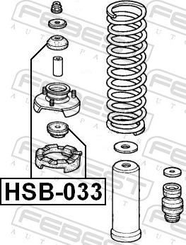 Febest HSB-033 - Втулка амортизатора, подушка autozip.com.ua