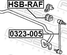 Febest HSB-RAF - Втулка, стабілізатор autozip.com.ua