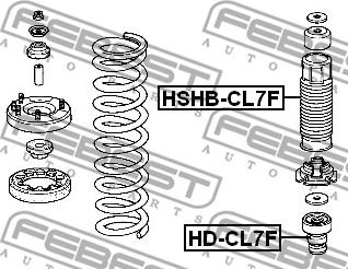 Febest HSHB-CL7F - Пильник амортизатора, захисний ковпак autozip.com.ua