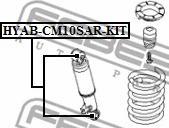 Febest HYAB-CM10SAR-KIT - Монтажний комплект, амортизатор autozip.com.ua