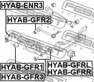 Febest HYAB-GFR2 - Сайлентблок, важеля підвіски колеса autozip.com.ua