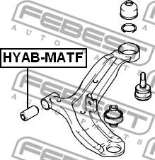 Febest HYAB-MATF - Сайлентблок, важеля підвіски колеса autozip.com.ua