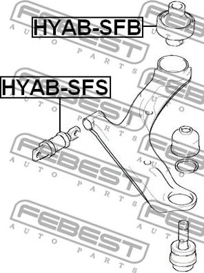 Febest HYAB-SFS - Сайлентблок, важеля підвіски колеса autozip.com.ua