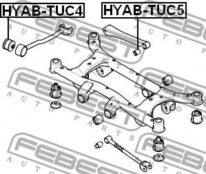 Febest HYAB-TUC5 - Сайлентблок, важеля підвіски колеса autozip.com.ua