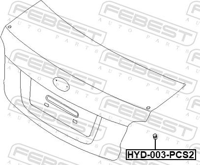 Febest HYD-003-PCS2 - Буфер, бампер autozip.com.ua