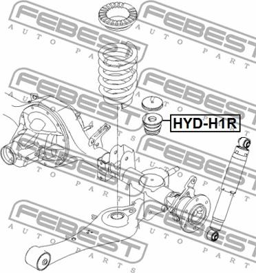 Febest HYD-H1R - Листова ресора, додаткова ресора autozip.com.ua