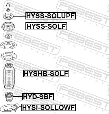 Febest HYD-SBF - Відбійник, буфер амортизатора autozip.com.ua