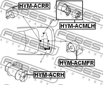 Febest HYM-ACRH - Подушка, підвіска двигуна autozip.com.ua