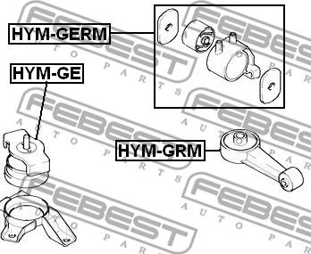 Febest HYM-GRM - Подушка, підвіска двигуна autozip.com.ua