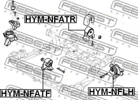 Febest HYM-NFATF - Подушка, підвіска двигуна autozip.com.ua