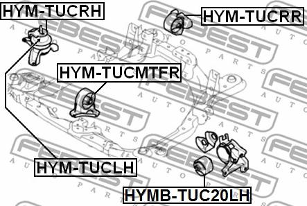 Febest HYM-TUCMTFR - Подушка, підвіска двигуна autozip.com.ua