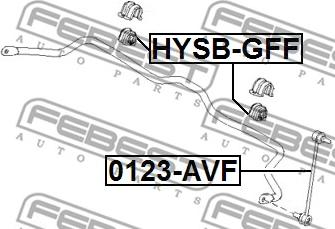 Febest HYSB-GFF - Втулка, стабілізатор autozip.com.ua