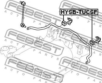 Febest HYSB-TUCF248 - Втулка, стабілізатор autozip.com.ua