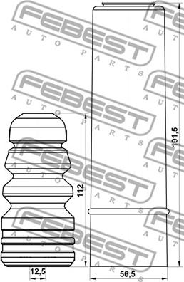 Febest HYSHB-MCR-KIT - Пилозахисний комплект, амортизатор autozip.com.ua