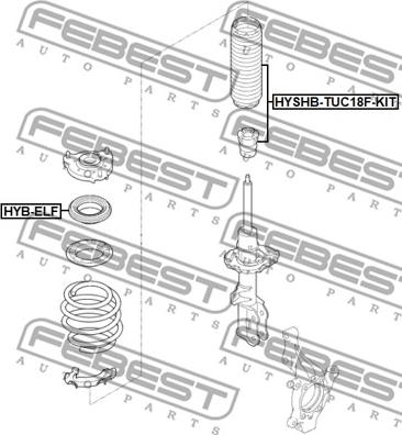 Febest HYSHB-TUC18F-KIT - Пилозахисний комплект, амортизатор autozip.com.ua