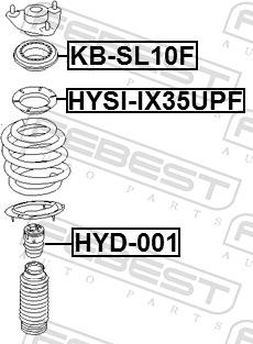 Febest HYSI-IX35UPF - Підшипник кочення, опора стійки амортизатора autozip.com.ua