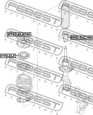 Febest HYSS-ELN16F - Опора стійки амортизатора, подушка autozip.com.ua