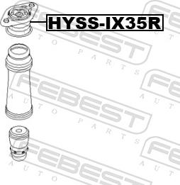 Febest HYSS-IX35R - Опора стійки амортизатора, подушка autozip.com.ua