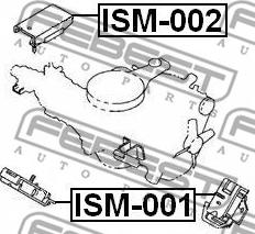 Febest ISM-001 - Подушка, підвіска двигуна autozip.com.ua