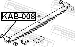 Febest KAB-008 - Втулка, листова ресора autozip.com.ua