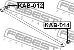 Febest KAB-014 - Сайлентблок, важеля підвіски колеса autozip.com.ua