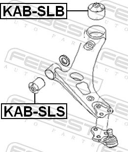 Febest KAB-SLB - Сайлентблок, важіль підвіски колеса autozip.com.ua